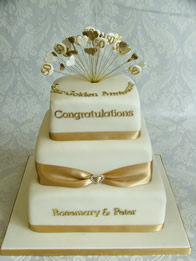 3 tier Golden Wedding